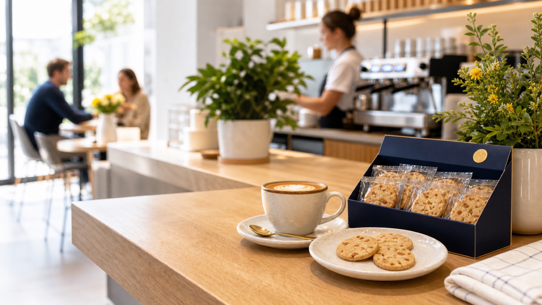 Haagse Hofjes geserveerd bij koffie in een horecazaak